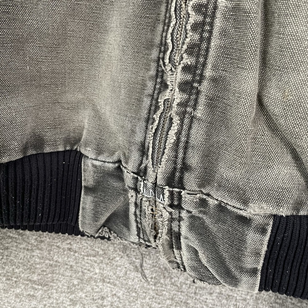 Vintage Carhartt J130 BLK Jacket Men's L Distressed Fader Honeycomb Quilt Lined - Picture 7 of 16